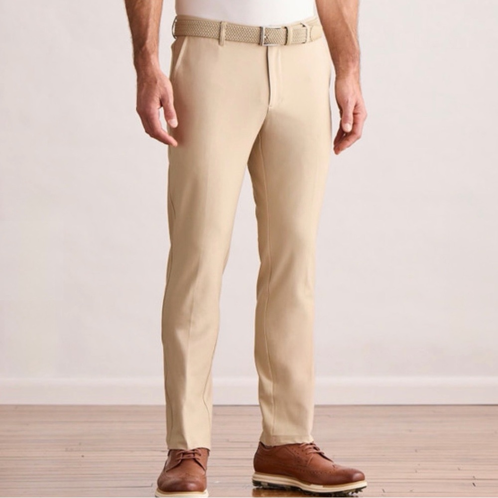 Dunning Khaki Player Fit Woven Golf Pants - Size 36/30